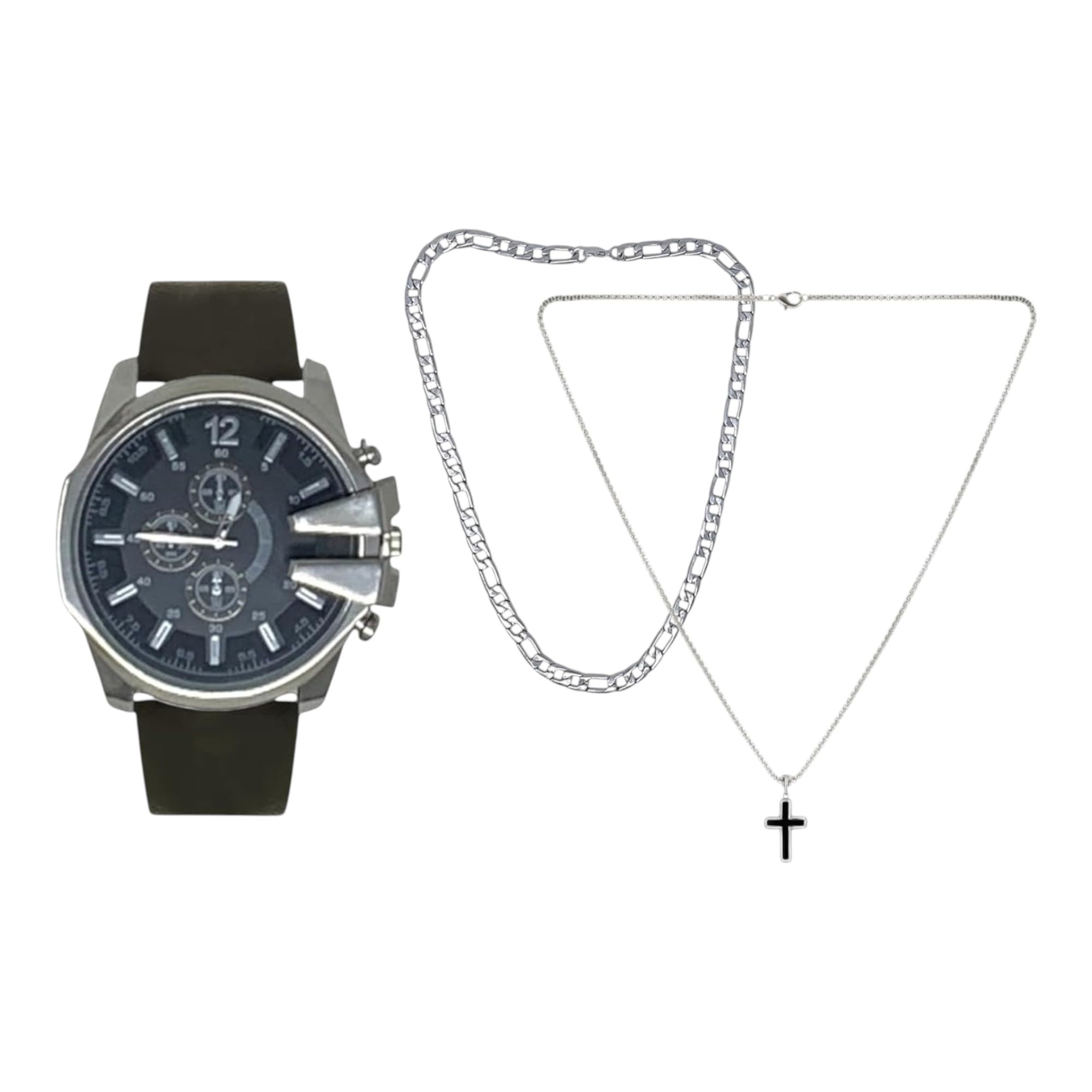Amazon.com: ED HARDY Men's 3 Piece Silver Tone Watch and Necklace